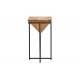 Βοηθητικό τραπέζι "MILES" από ξύλο σε χρώμα καρυδί/μαύρο 29x29x54