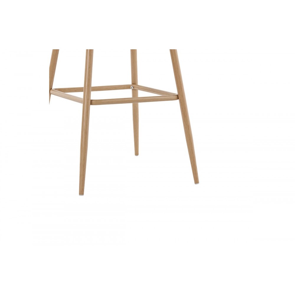 Σκαμπό μπαρ "KACE"  από μέταλλο/rattan σε χρώμα φυσικό 43x55x102