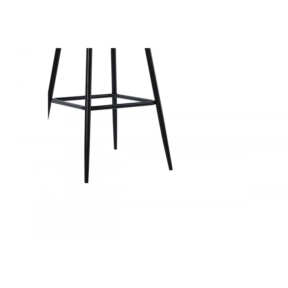 Σκαμπό μπαρ "KACE"  από μέταλλο/rattan σε χρώμα ανθρακί/μαύρο 43x55x102