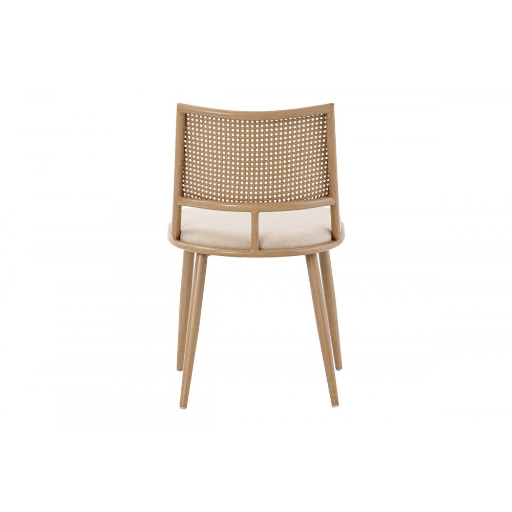 Καρέκλα "GIULIA' από μέταλλο/ύφασμα σε χρώμα μπεζ/φυσικό  49x52x80