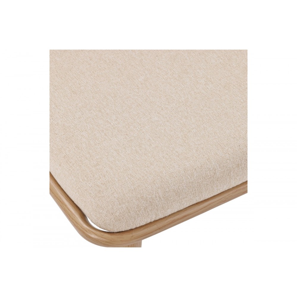 Καρέκλα "GIULIA' από μέταλλο/ύφασμα σε χρώμα μπεζ/φυσικό  49x52x80