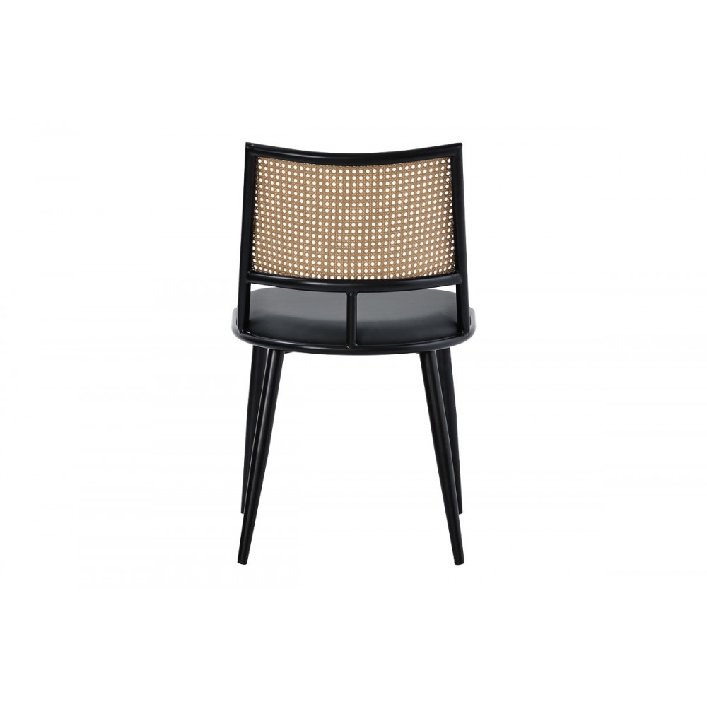 Καρέκλα "GIULIA' από μέταλλο/ύφασμα σε χρώμα ανθρακί/μαύρο 49x52x80