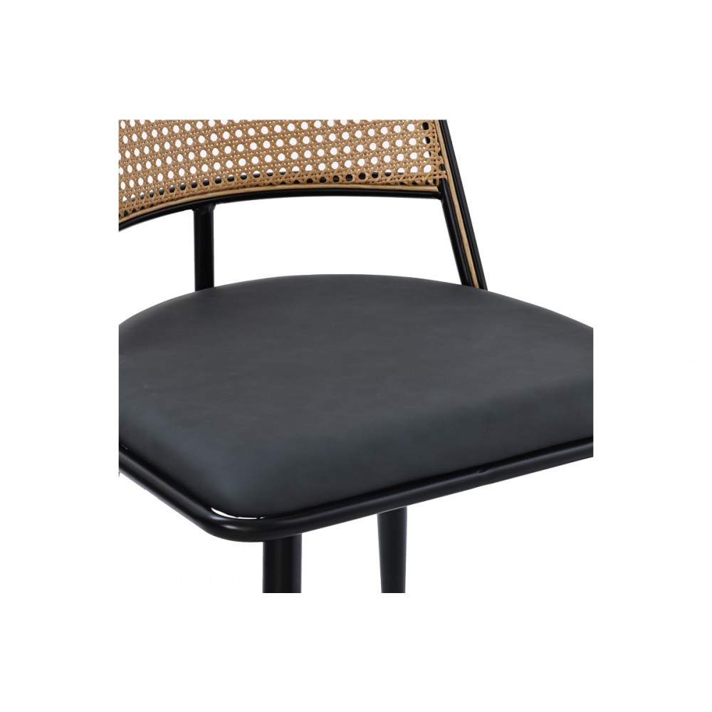 Καρέκλα "GIULIA' από μέταλλο/ύφασμα σε χρώμα ανθρακί/μαύρο 49x52x80