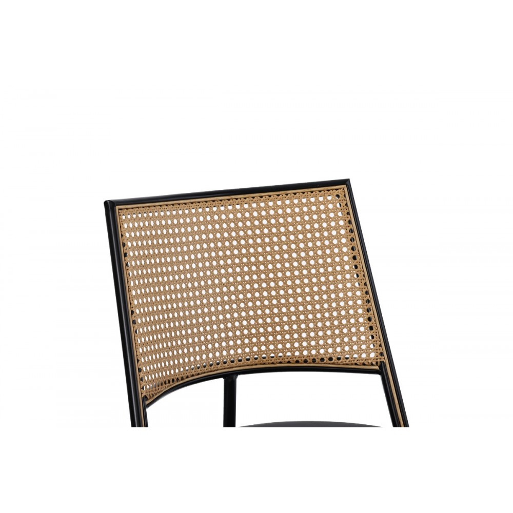 Καρέκλα "GIULIA' από μέταλλο/ύφασμα σε χρώμα ανθρακί/μαύρο 49x52x80