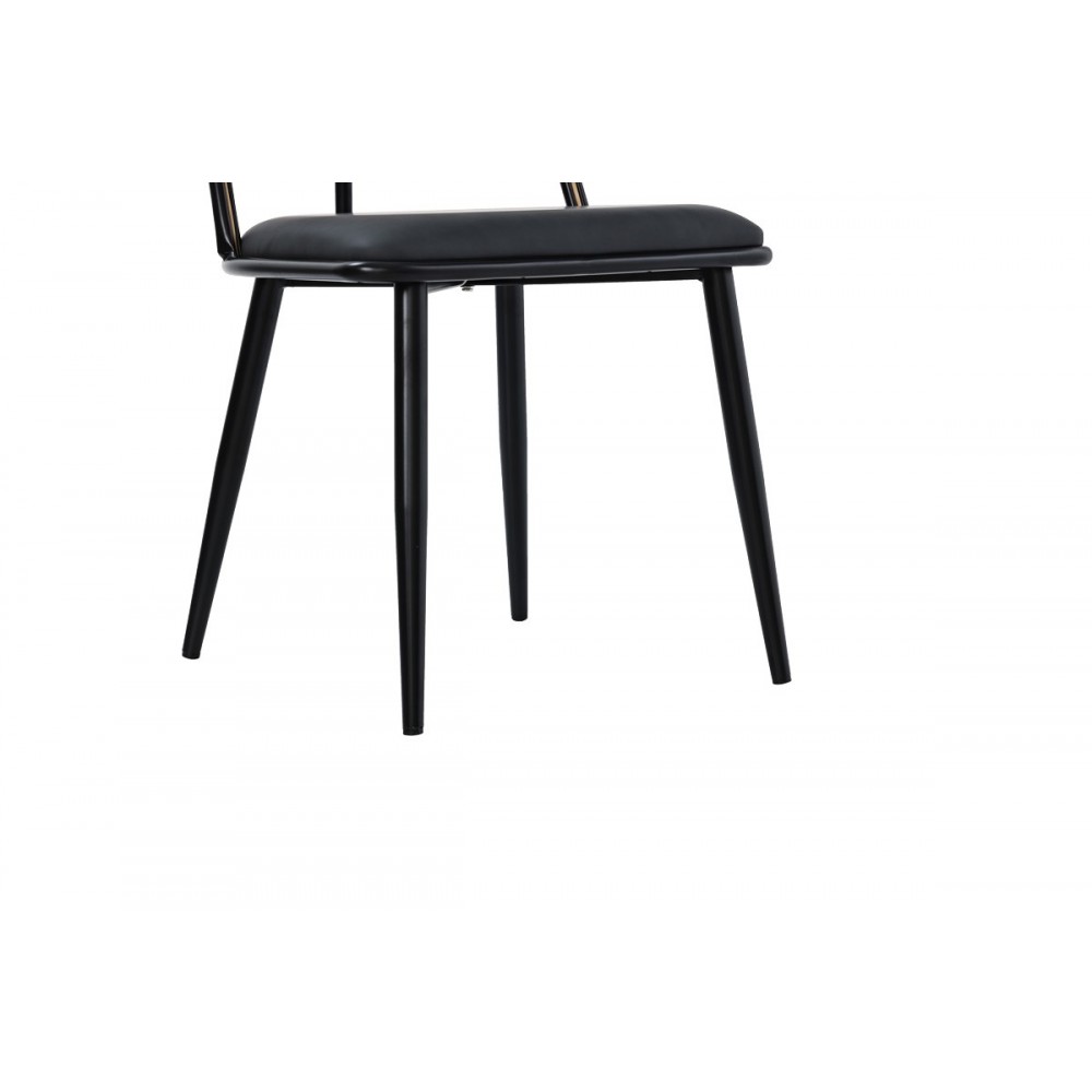 Καρέκλα "GIULIA' από μέταλλο/ύφασμα σε χρώμα ανθρακί/μαύρο 49x52x80