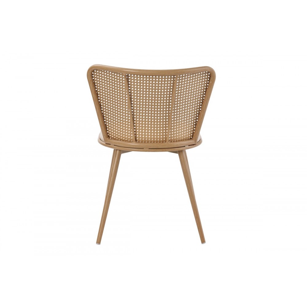 Καρέκλα "DANIELE" από μέταλλο/ύφασμα σε χρώμα μπεζ/φυσικό  46.5x57.5x77.5