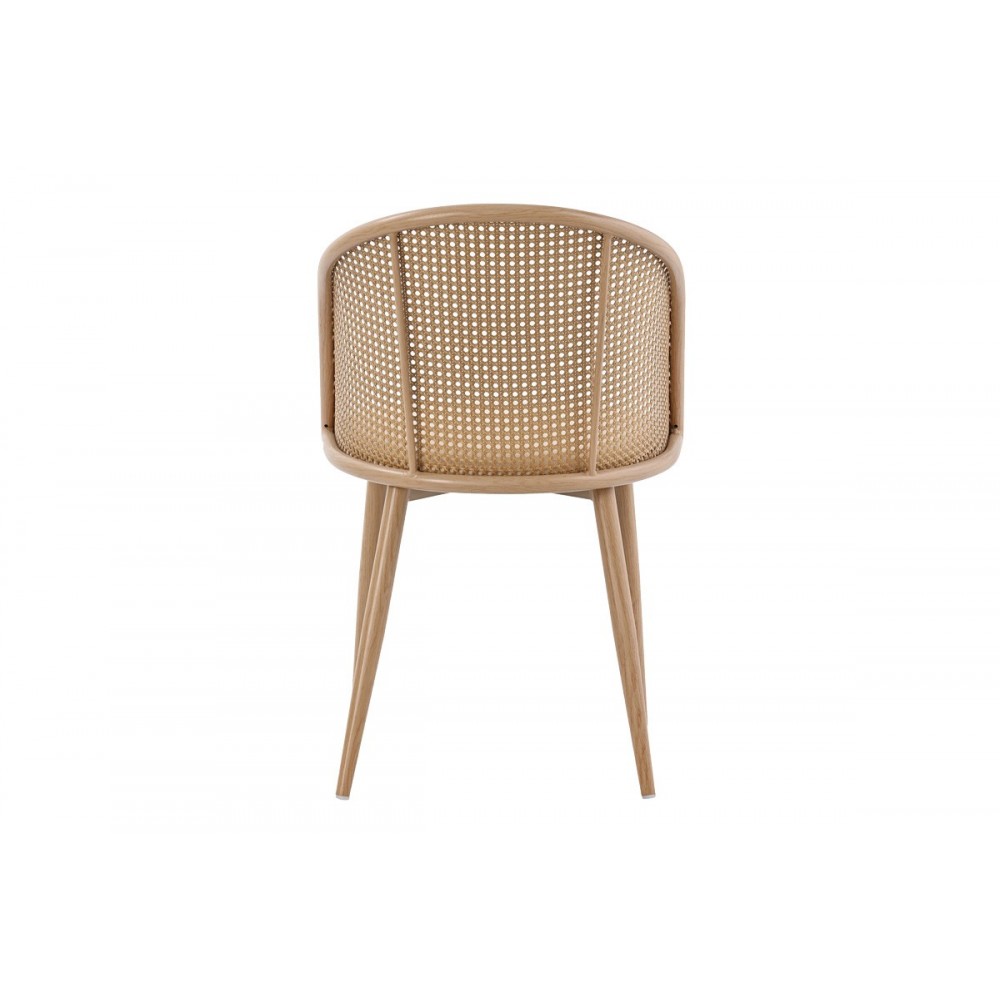 Καρέκλα "RICCARDO' από μέταλλο/ύφασμα σε χρώμα μπεζ/φυσικό 56x52x82