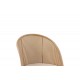 Καρέκλα "RICCARDO' από μέταλλο/ύφασμα σε χρώμα μπεζ/φυσικό 56x52x82