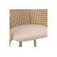 Καρέκλα "RICCARDO' από μέταλλο/ύφασμα σε χρώμα μπεζ/φυσικό 56x52x82