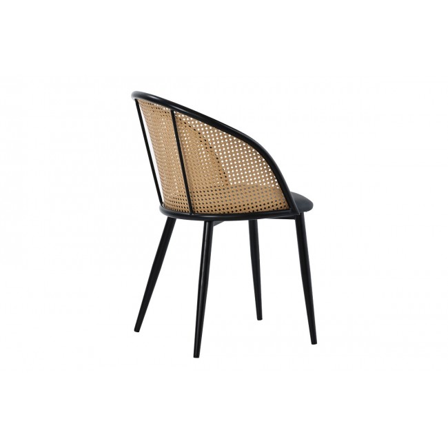 Καρέκλα "RICCARDO' από μέταλλο/ύφασμα σε χρώμα ανθρακί/μαύρο 56x52x82