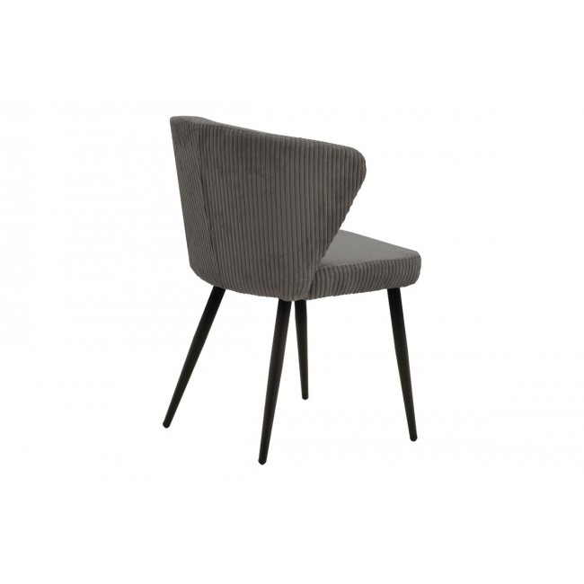 Καρέκλα "MATTIA" από μέταλλο/ύφασμα σε χρώμα ανθρακί/μαύρο 55x53x80