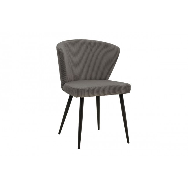 Καρέκλα "MATTIA" από μέταλλο/ύφασμα σε χρώμα ανθρακί/μαύρο 55x53x80