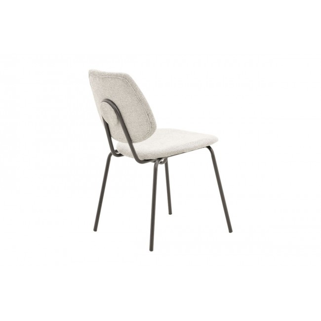 Καρέκλα "PIETRO" από μέταλλο/ύφασμα σε χρώμα ανοιχτό γκρι/μαύρο 50x53x83