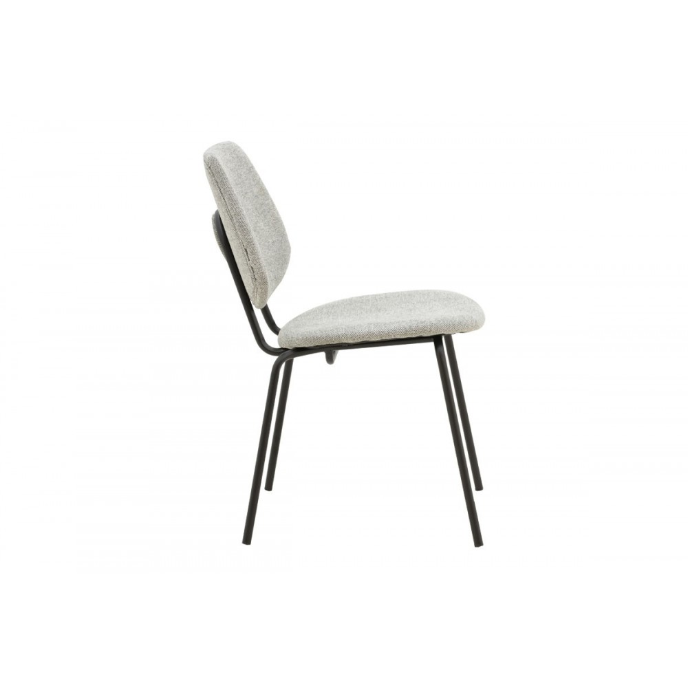 Καρέκλα "PIETRO" από μέταλλο/ύφασμα σε χρώμα γκρι/μαύρο 50x53x83