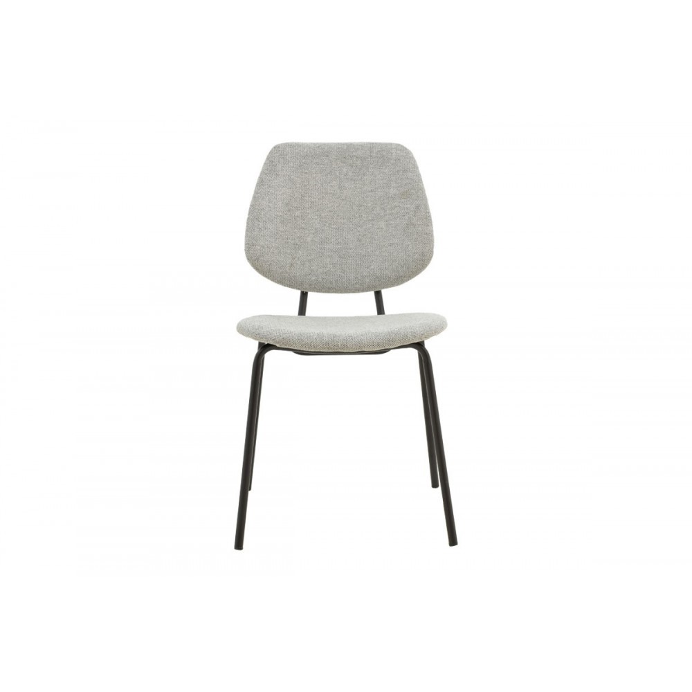 Καρέκλα "PIETRO" από μέταλλο/ύφασμα σε χρώμα γκρι/μαύρο 50x53x83