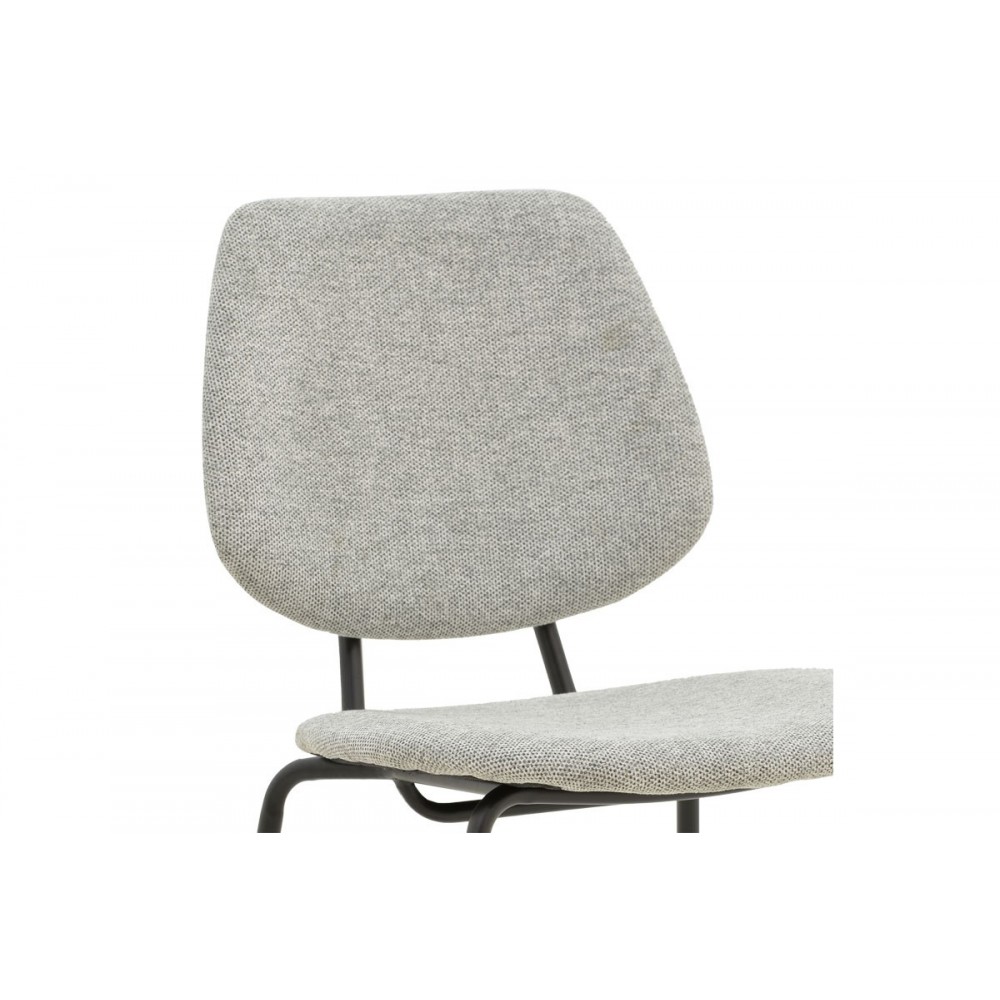 Καρέκλα "PIETRO" από μέταλλο/ύφασμα σε χρώμα γκρι/μαύρο 50x53x83