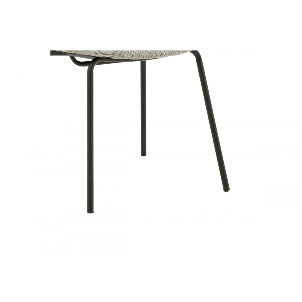 Καρέκλα "PIETRO" από μέταλλο/ύφασμα σε χρώμα γκρι/μαύρο 50x53x83