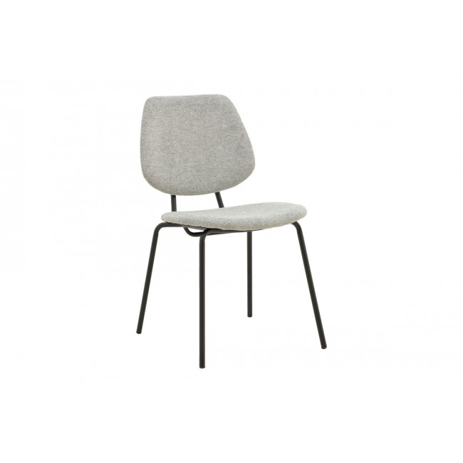 Καρέκλα "PIETRO" από μέταλλο/ύφασμα σε χρώμα γκρι/μαύρο 50x53x83