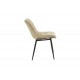 Καρέκλα "VITTORIO" από μέταλλο/βελούδο σε χρώμα μπεζ/μαύρο 46x62x80