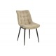Καρέκλα "VITTORIO" από μέταλλο/βελούδο σε χρώμα μπεζ/μαύρο 46x62x80