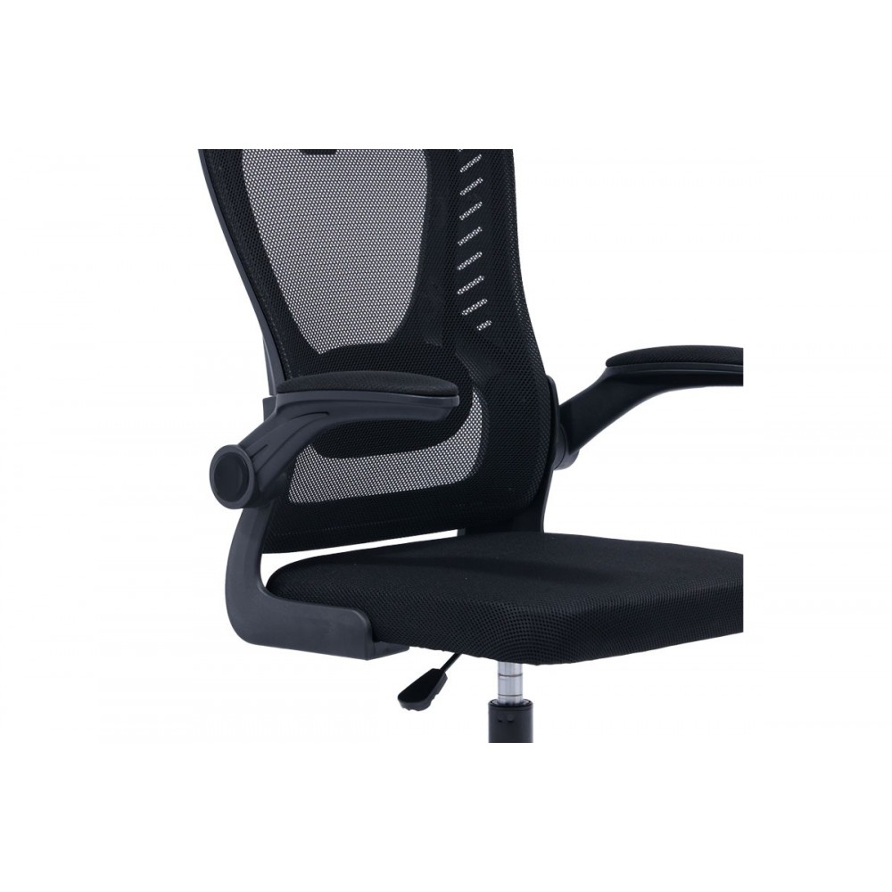 Καρέκλα γραφείου "DELILAH" από ύφασμα σε χρώμα μαύρο 62x61x110