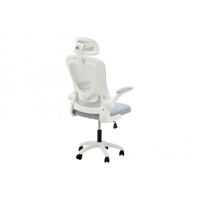 Καρέκλα γραφείου "DELILAH" από ύφασμα σε χρώμα γκρι 62x61x110