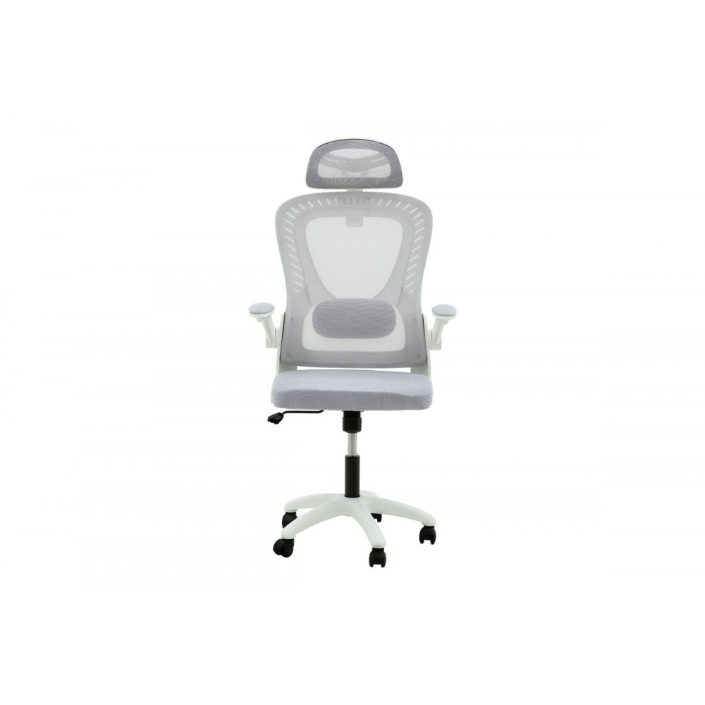 Καρέκλα γραφείου "DELILAH" από ύφασμα σε χρώμα γκρι 62x61x110