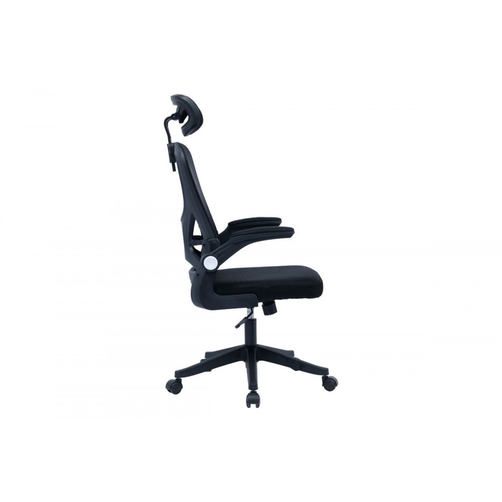 Καρέκλα γραφείου "ANTHONY" από ύφασμα σε χρώμα μαύρο 62x61x110