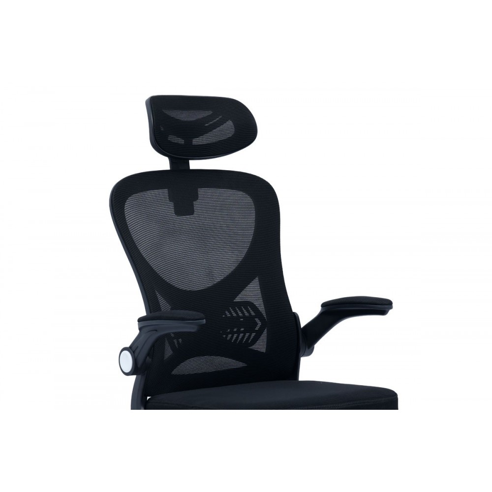 Καρέκλα γραφείου "ANTHONY" από ύφασμα σε χρώμα μαύρο 62x61x110