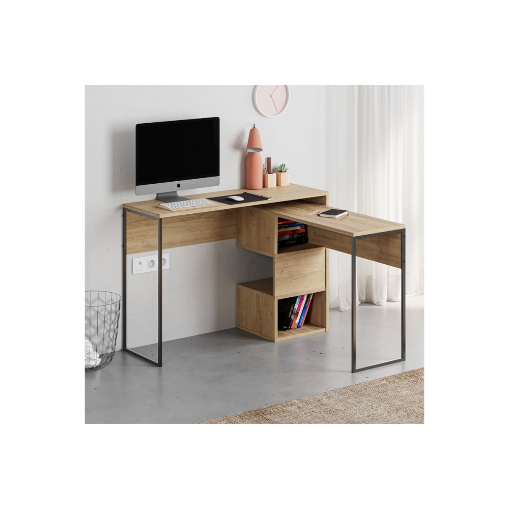 Γραφείο εργασίας "BADAU" σε χρώμα φυσικό 110x37x77