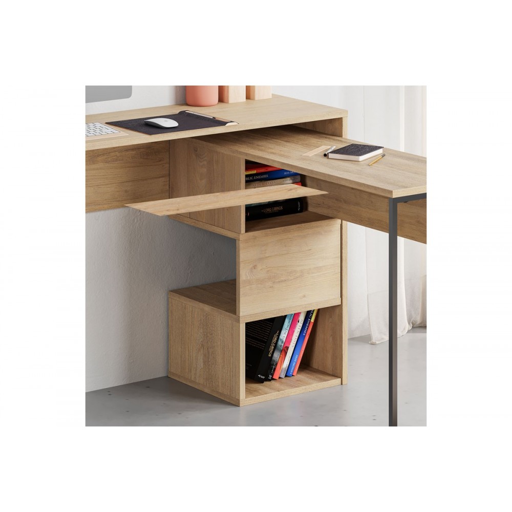 Γραφείο εργασίας "BADAU" σε χρώμα φυσικό 110x37x77