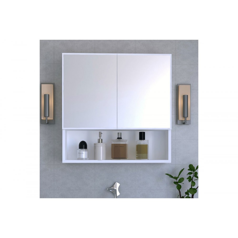 Καθρέπτης μπάνιου "ZANTE" σε λευκό χρώμα 70x17x70