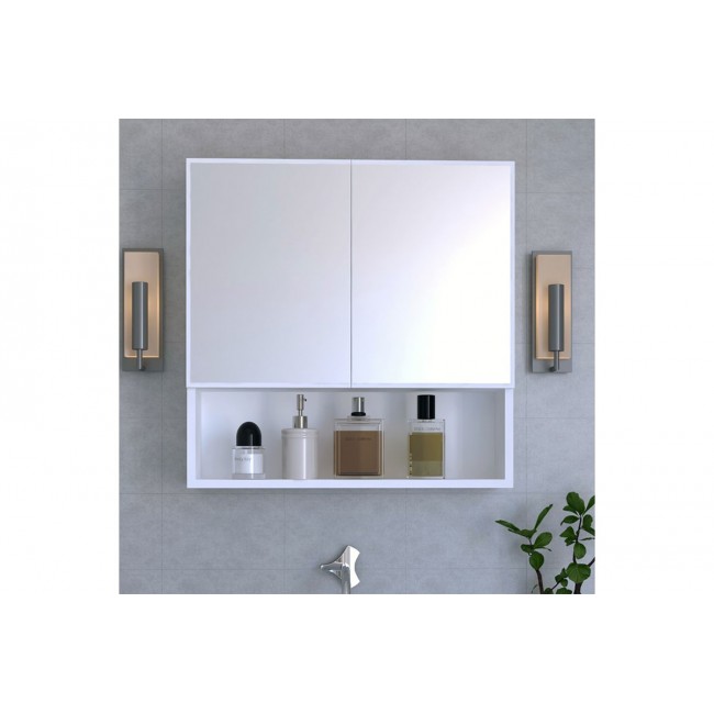 Καθρέπτης μπάνιου "ZANTE" σε λευκό χρώμα 70x17x70