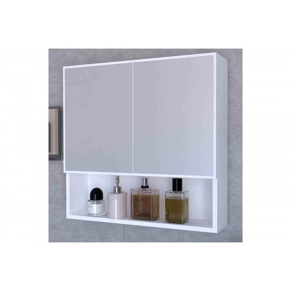 Καθρέπτης μπάνιου "ZANTE" σε λευκό χρώμα 70x17x70