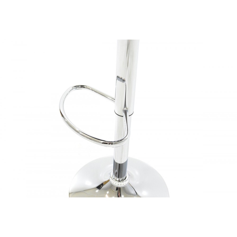 Σκαμπό μπαρ "BALINA" από PU/μέταλλο σε λευκό χρώμα 52x53x109