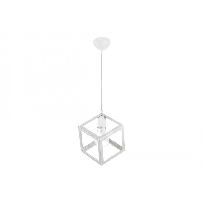 Φωτιστικό οροφής μονόφωτο "DEEPORA" από μέταλλο σε λευκό χρώμα Φ20x70