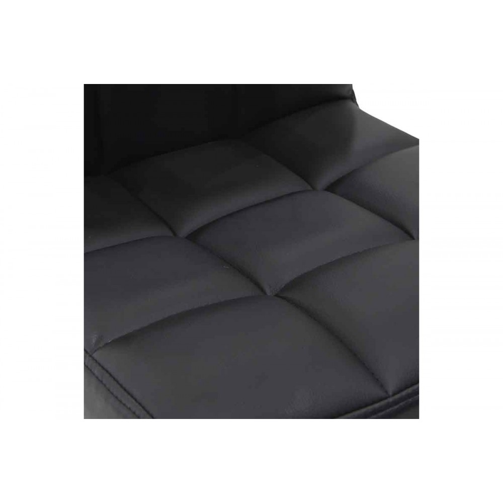 Σκαμπό μπαρ "REMINA" από PU/μέταλλο σε μαύρο χρώμα 45x53x112