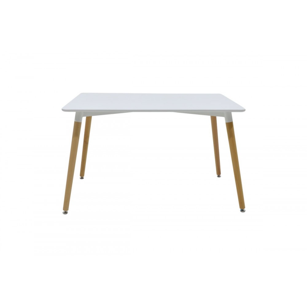 Τραπέζι "NATALI" από MDF/ξύλο σε λευκό/φυσικό χρώμα 120x80x75