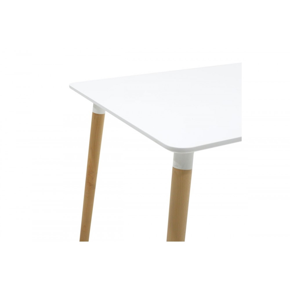 Τραπέζι "NATALI" από MDF/ξύλο σε λευκό/φυσικό χρώμα 120x80x75