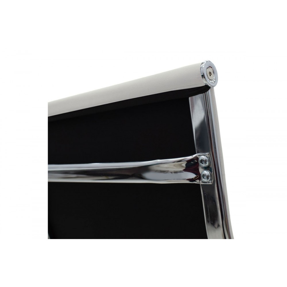 Πολυθρόνα γραφείου διευθυντή "VALTER" από PU/μέταλλο σε λευκό/ασημί χρώμα 55.5x58x108