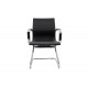 Καρέκλα επισκέπτη "VALTER" από PU/μέταλλο σε μαύρο χρώμα 55.5x52x95.5