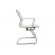 Καρέκλα επισκέπτη "VALTER" από PU/μέταλλο σε λευκό χρώμα 55.5x52x95.5