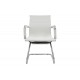 Καρέκλα επισκέπτη "VALTER" από PU/μέταλλο σε λευκό χρώμα 55.5x52x95.5