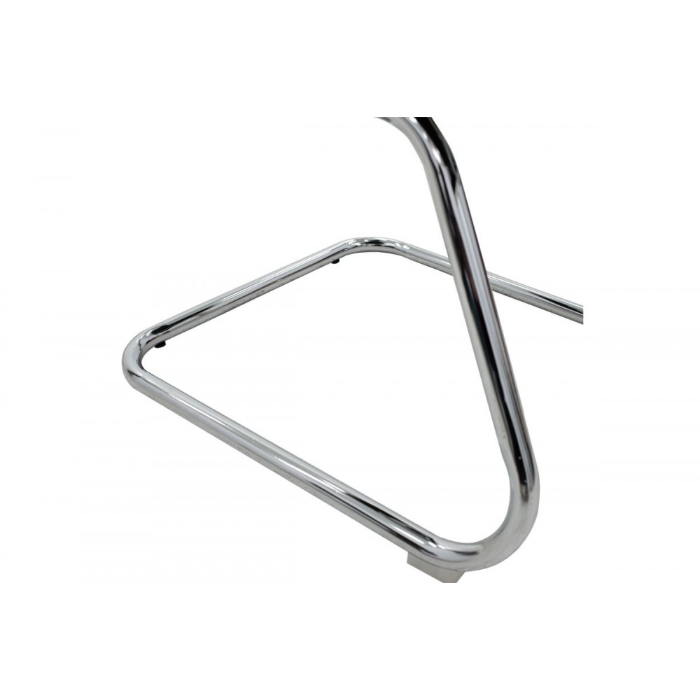 Καρέκλα επισκέπτη "VALTER" από PU/μέταλλο σε λευκό χρώμα 55.5x52x95.5