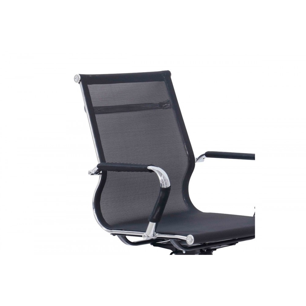 Πολυθρόνα εργασίας "NOCTIS" από ύφασμα mesh/μέταλλο σε μαύρο χρώμα 55.5x52x88