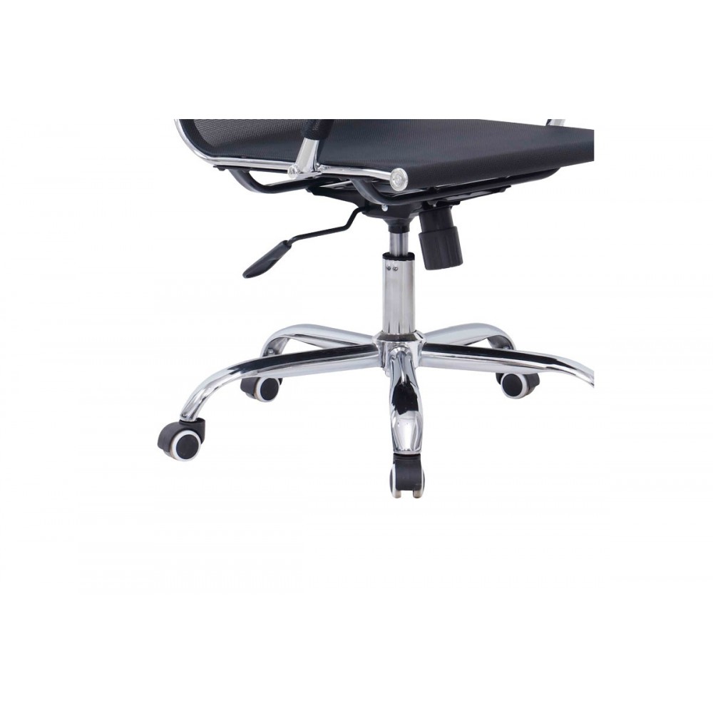 Πολυθρόνα εργασίας "NOCTIS" από ύφασμα mesh/μέταλλο σε μαύρο χρώμα 55.5x52x88