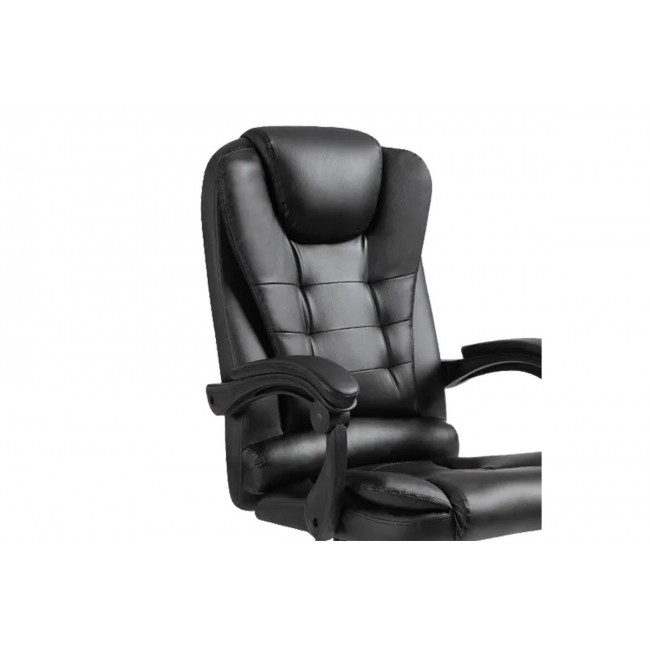 Πολυθρόνα διευθυντή "BENETT" από PU σε μαύρο χρώμα 62x48x110