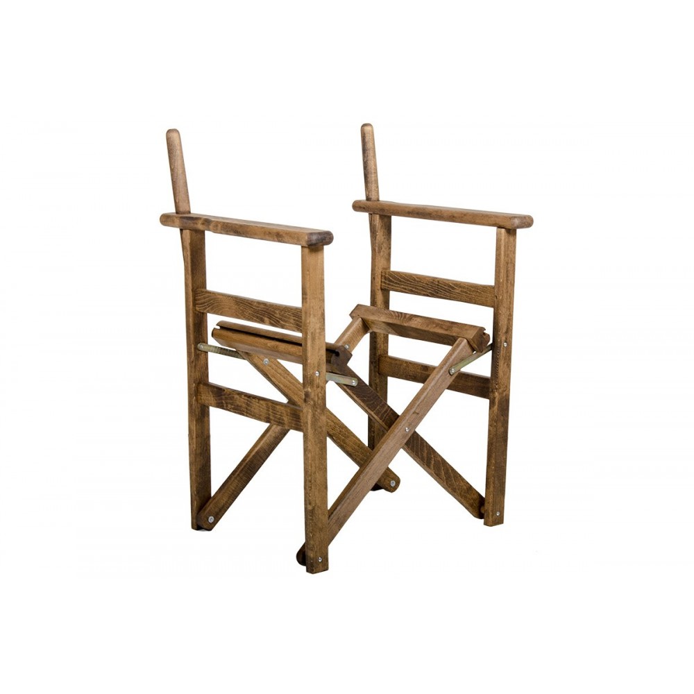 Σκελετός πολυθρόνας σκηνοθέτη "RETTO" από ξύλο σε καρυδί χρώμα 61x51x86