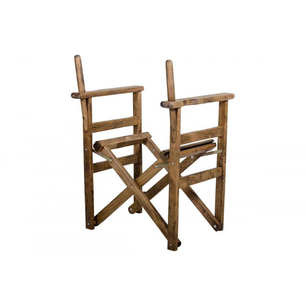 Σκελετός πολυθρόνας σκηνοθέτη "RETTO" από ξύλο σε καρυδί χρώμα 61x51x86