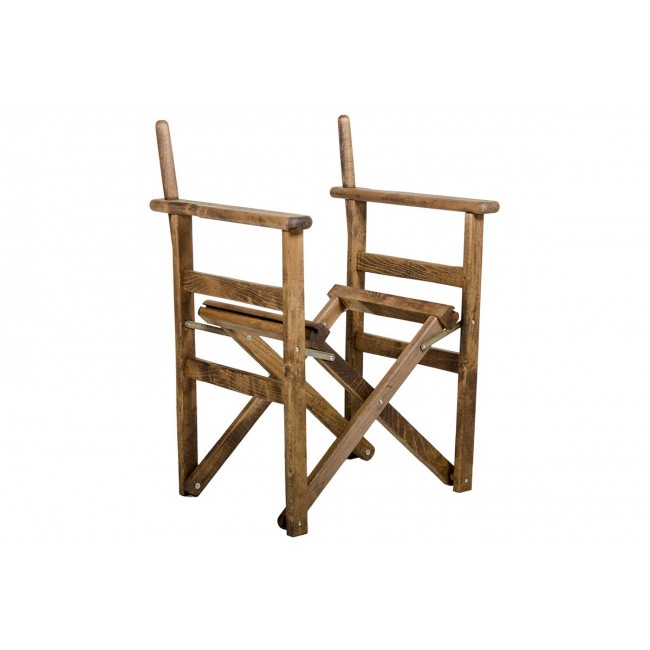 Σκελετός πολυθρόνας σκηνοθέτη "RETTO" από ξύλο σε καρυδί χρώμα 61x51x86